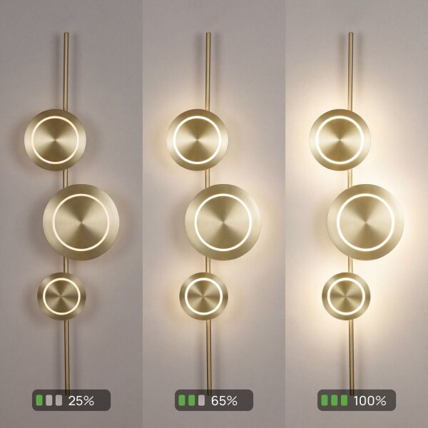 LED Wandleuchte indirekt dimmbar Gold 120 cm 18W 3000K