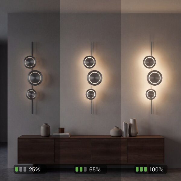 Applique LED argent H:120 cm 1008 lm 3000 K dimmable