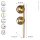 Lampe murale or ambre Boule de verre E14 H:60 cm 2-flmg