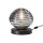 Tischlampe Rauchglas Metall Schwarz E27 16,5 cm Ø18 cm