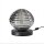Tischlampe Rauchglas Metall Schwarz E27 16,5 cm Ø18 cm