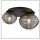Deckenlampe Rauchglas Metall Schwarz E27 45 cm blendarm