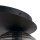 Deckenlampe Rauchglas Metall Schwarz E27 45 cm blendarm