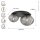 Deckenlampe Rauchglas Metall Schwarz E27 45 cm blendarm