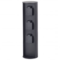Colonne de prises trois prises aluminium IP44 40 cm