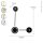 Applique LED aluminium dimmable H:44 cm 3000 K noir