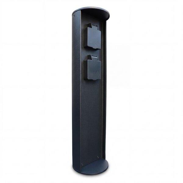 Außensteckdose Garten Aluminium IP44 2 fach 3500W 40cm