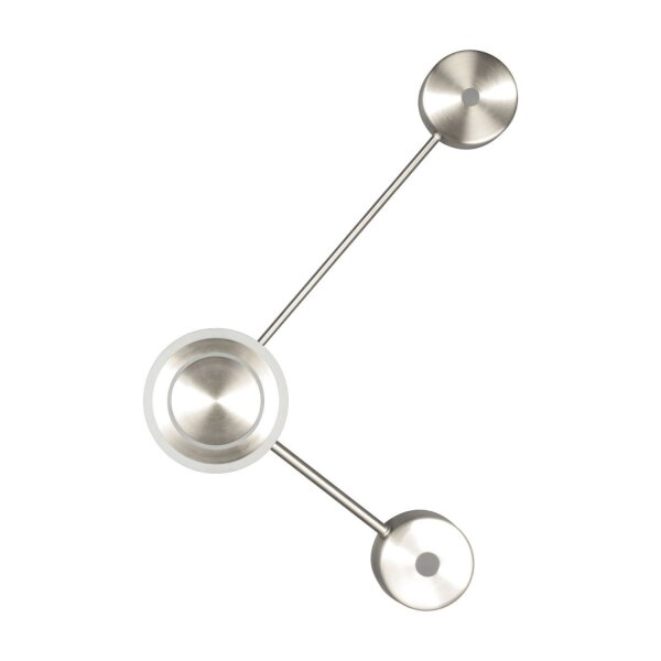 LED Wandlampe indirekt dimmbar in Nickel B:33 cm 3000K