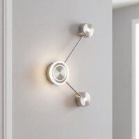Applique LED aluminium dimmable H:44 cm 3000 K argent