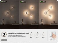 Applique LED aluminium dimmable H:44 cm 3000 K argent