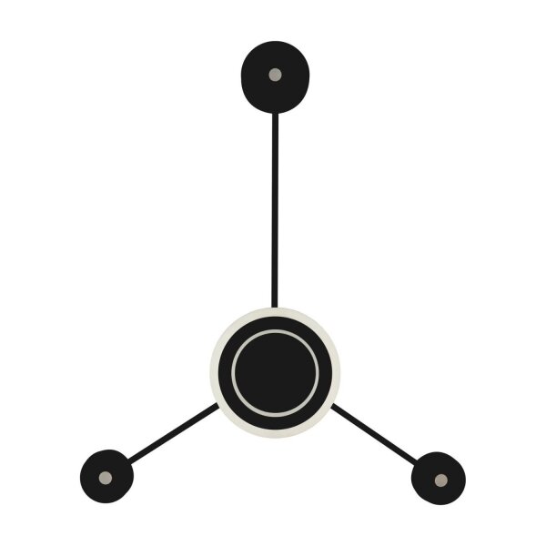 LED Wandlampe indirekt dimmbar Schwarz 53 cm 18W 3000K