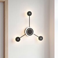 Applique LED aluminium dimmable H:53 cm 3000 K noir