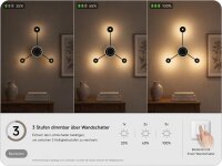 Applique LED aluminium dimmable H:53 cm 3000 K noir