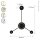 LED Wandlampe indirekt dimmbar Schwarz 53 cm 18W 3000K