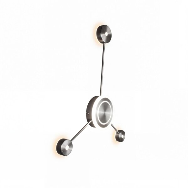 LED Wandlampe indirekt dimmbar in Nickel H:53 cm 3000K