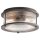 Plafonnier ext&eacute;rieur verre acier rond IP44 Vintage