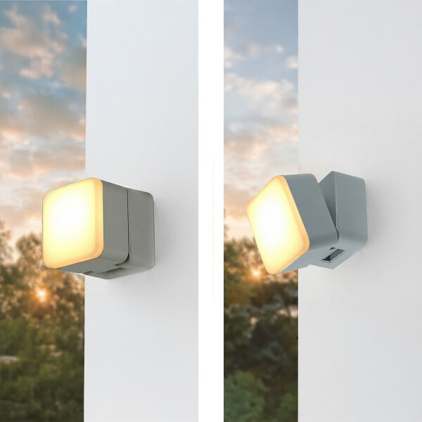 LED Wandlampe außen IP44 900 lm Anthrazit verstellbar