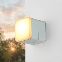 Applique ext&eacute;rieure LED IP44 blanc rectangulaire L...