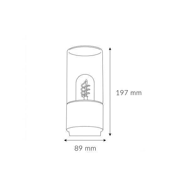 Applique extérieure verre fumé aluminium E27 IP44 H : 19,7 cm