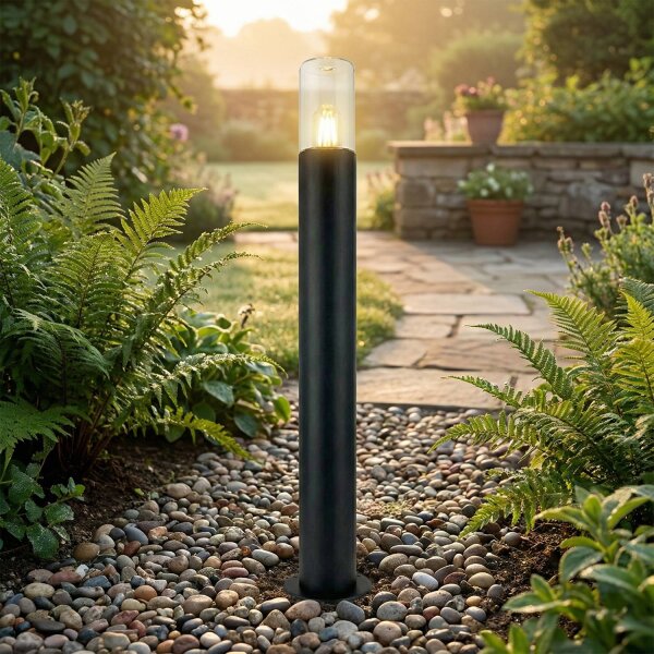 Borne déclairage LED acier inoxydable hauteur 80 cm IP44 changement de couleur