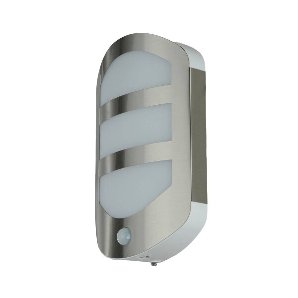 LED Wandleuchte mit Bewegungsmelder Edelstahl IP44 außen