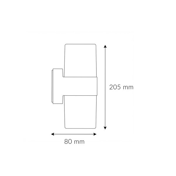 LED Außenlampe Up Down IP44 3000 K H: 20,5 cm blendarm