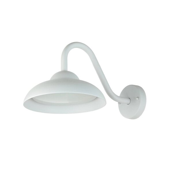 Applique LED extérieure aluminium IP54 L : 25 cm blanc