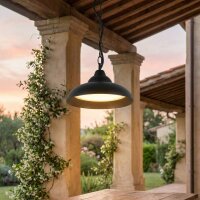 LED Hängelampe außen Schwarz IP44 3000 K 1200 lm
