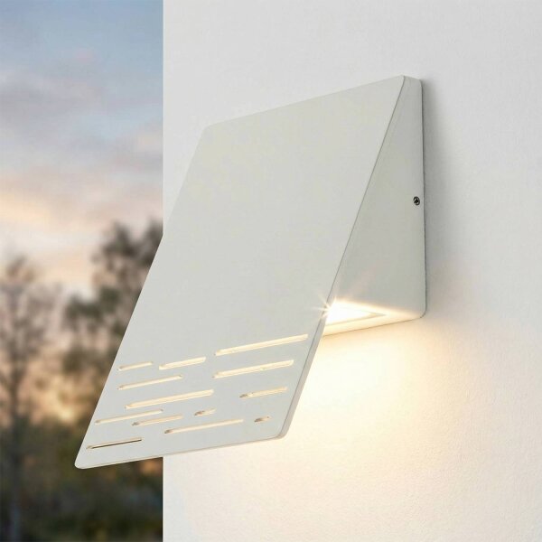 LED Wandlampe außen IP44 15 cm 6 W 700 lm Alu Glas