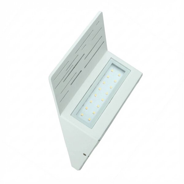 LED Wandlampe außen IP44 15 cm 6 W 700 lm Alu Glas