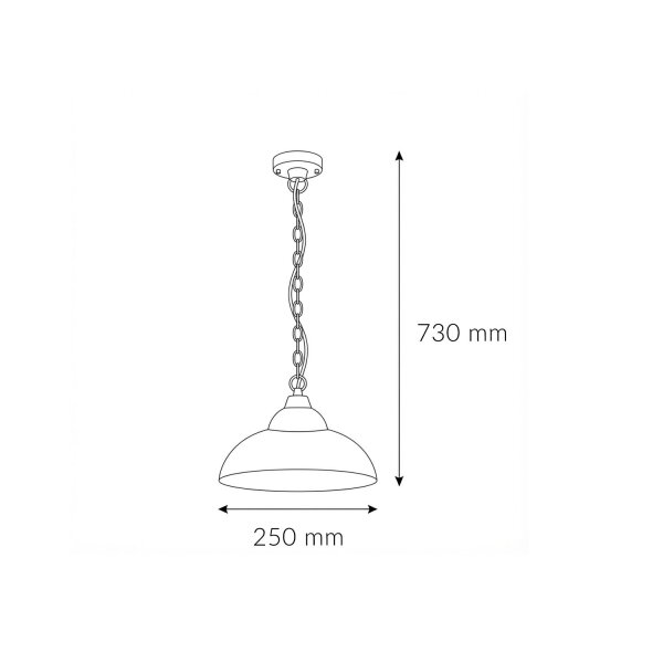 Lampe dextérieur LED Blanc IP54 25 cm de large Suspendue Moderne 3000K