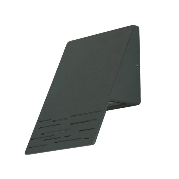 LED Außenleuchte Anthrazit IP44 6 W 700 lm Alu Glas