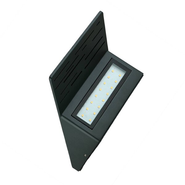 LED Außenleuchte Anthrazit IP44 6 W 700 lm Alu Glas