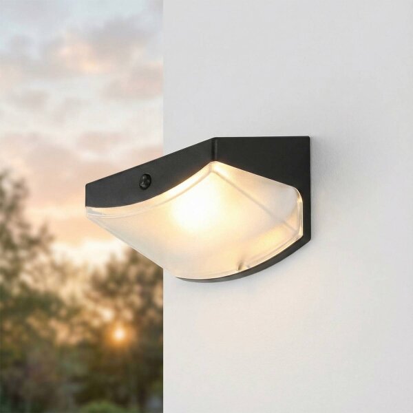 Lampe solaire LED à détecteur de mouvement blanc 3000 K L : 10,6 cm