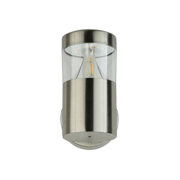 LED Außenwandleuchte Edelstahl 15,5 cm hoch IP44
