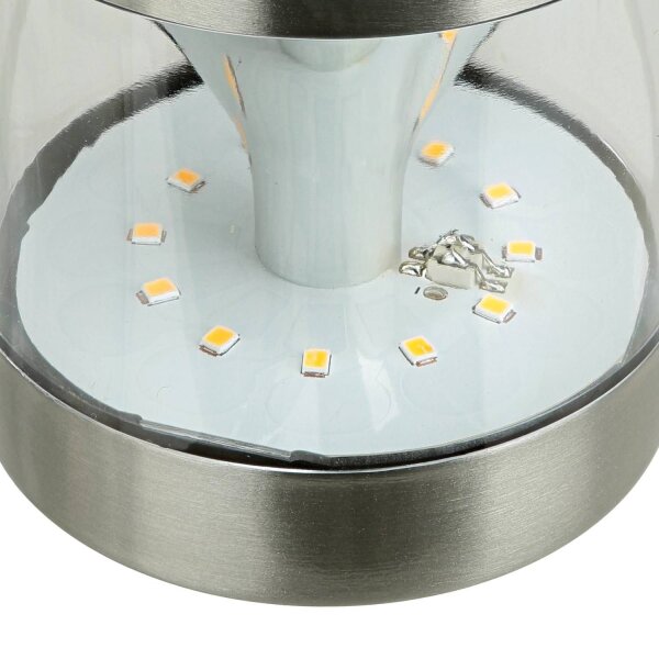LED Außenwandleuchte Edelstahl 15,5 cm hoch IP44