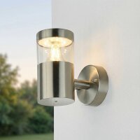 LED Außenwandleuchte Edelstahl 15,5 cm hoch IP44