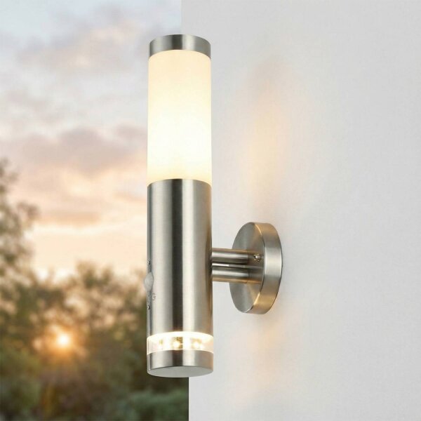 Außenwandlampe mit Bewegungsmelder LED Ring E27 IP44