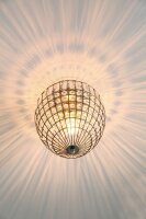Lampe de plafonnier cristal métal L : 30 cm en...