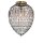 Lampe de plafonnier cristal métal L : 30 cm en laiton antique E27
