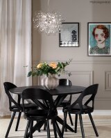 Suspension verre métal G9 largeur 50 cm H : max....