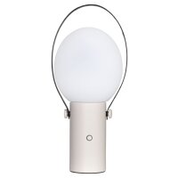 Akku Tischlampe außen LED dimmbar 35,5 cm Beige...