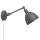 Applique avec interrupteur C&acirc;ble M&eacute;tal R&eacute;glable Gris Bras articul&eacute;