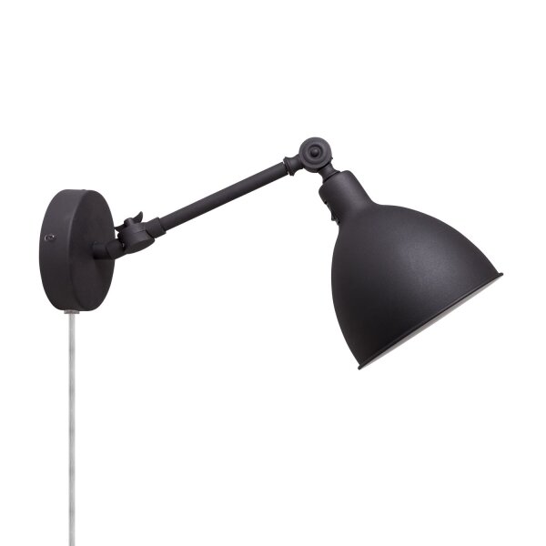 Applique avec câble et fiche métal E27 réglable articulations