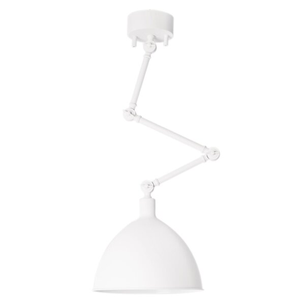Deckenlampe Metall Gelenkarm B: 30 cm Weiß E27 Retro