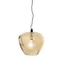 H&auml;ngeleuchte Rauchglas Metall B: 40 cm H: max. 120...