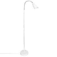 Lampadaire blanc r&eacute;tro design 140 cm petit en...
