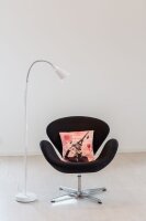 Lampadaire blanc rétro design 140 cm petit en...