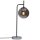 Tischlampe Metall Rauchglas 60 cm Schwarz Grau E27