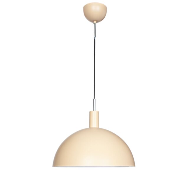 Suspension métal Ø 38 cm rond H : max. 120 cm Beige E27